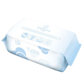 OEM / ODM Face Cleaning Wet And Dry Wipes , 100 Pure Cotton Dry Wet Tissue