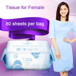 OEM / ODM Face Cleaning Wet And Dry Wipes , 100 Pure Cotton Dry Wet Tissue